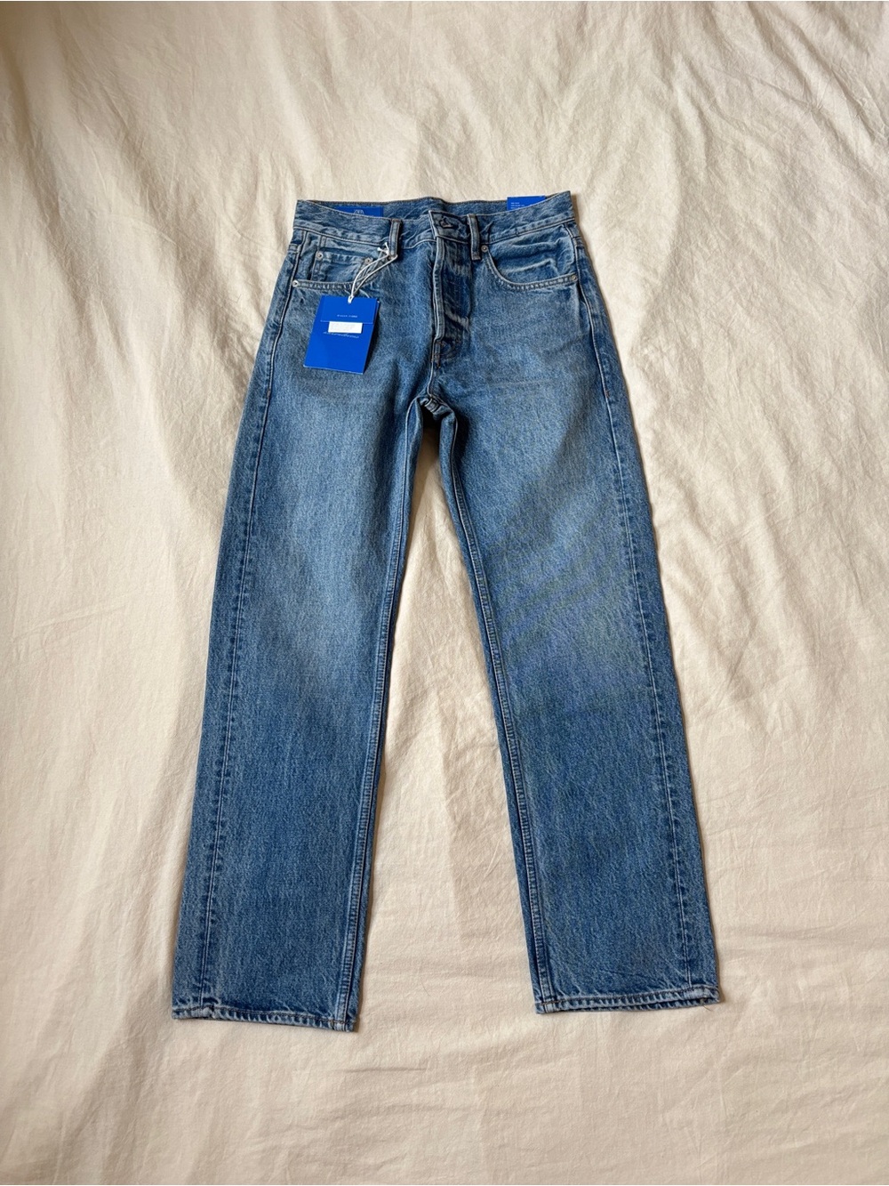 Zara x Aaron Levine Italian Fabric Straight Leg Jeans Size 30 NWT